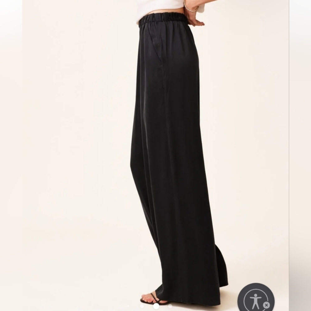 Lavender Brown Flowy Pants - Picture 2 of 14